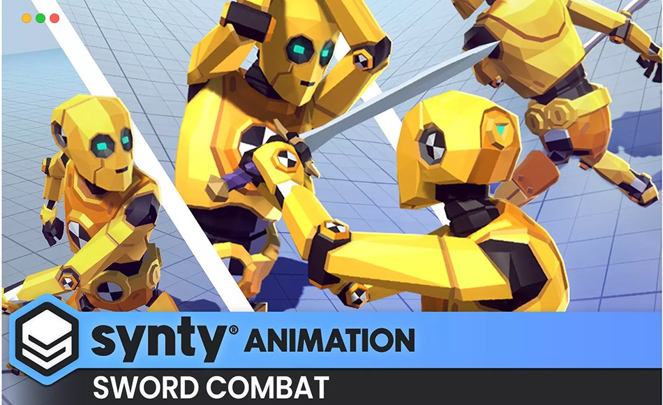 Unity动画 – 游戏角色剑术动画包 Synty ANIMATION – Sword Combat