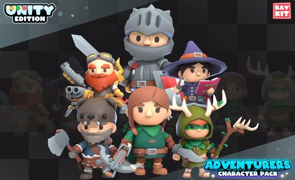 Unity角色 – 冒险者角色包 KayKit – Adventurers Character Pack (for Unity)