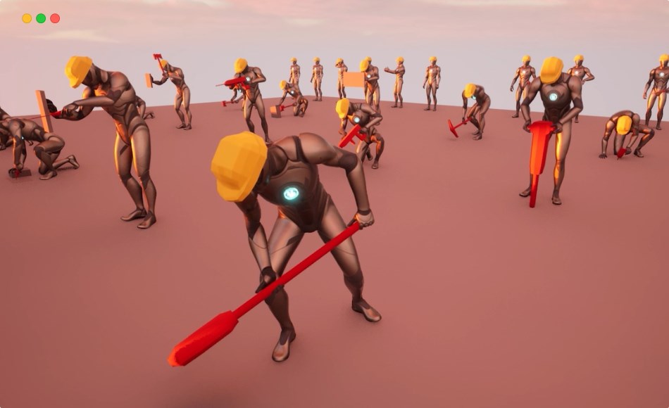 【UE5】建筑工地 NPC 动作动画 Construction NPC Animations