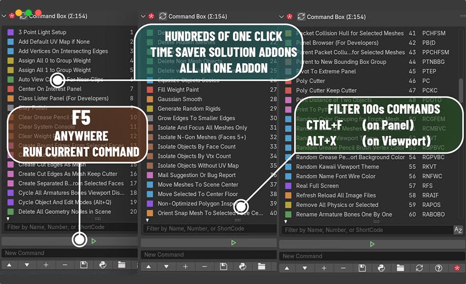 Blender插件 – 命令框插件 Command Box Addon Blender插件 – 命令框插件 Command Box Addon