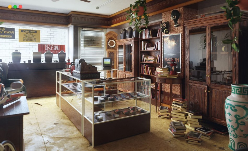 Kitbash 3d – 社区商店资产包 neighborhood-shops