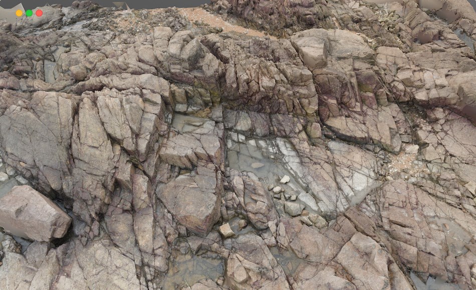 高精度扫描模型海滩岩石 Photoscan_Beach Rock_0075_only HighPoly Mesh (16K Texture)