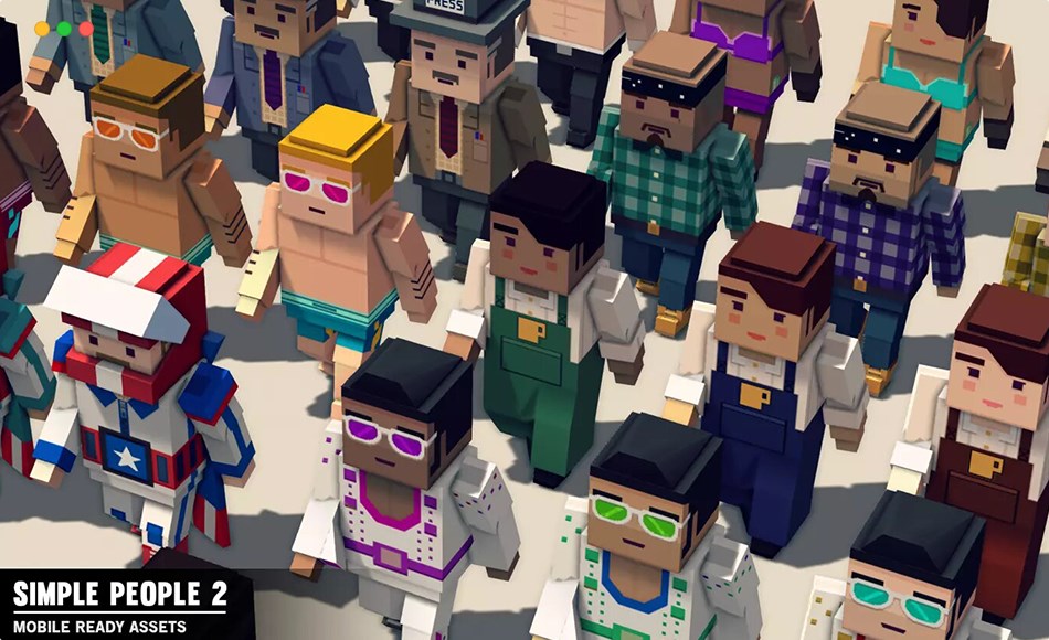 Unity角色 – 风格化卡通人物 Simple People2 – Cartoon Characters