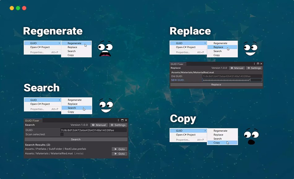 Unity插件 – GUID 管理器 GUID Fixer & Meta File Modifier
