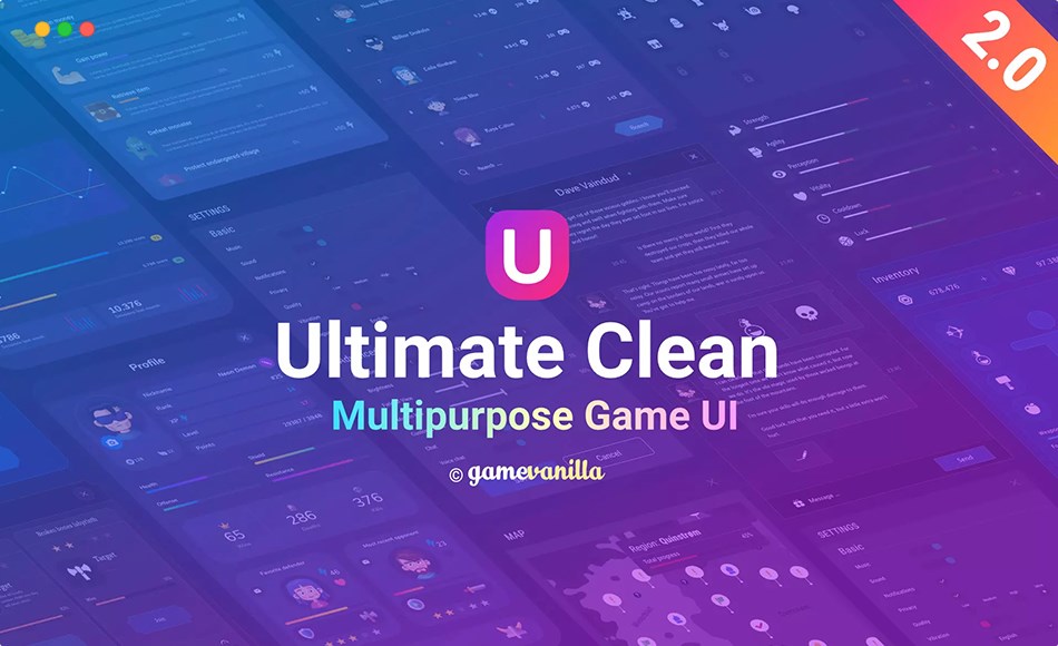 Unity资产 – 简洁图形用户界面包 Ultimate Clean GUI Pack