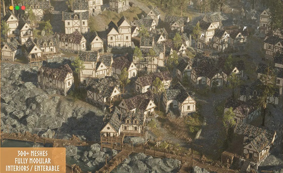 Unity场景 – 模块化中世纪城镇 Modular Medieval Town, Docks (Medieval Town, Medieval Village, Town, Village) Unity场景 – 模块化中世纪城镇 Modular Medieval Town, Docks (Medieval Town, Medieval Village, Town, Village)