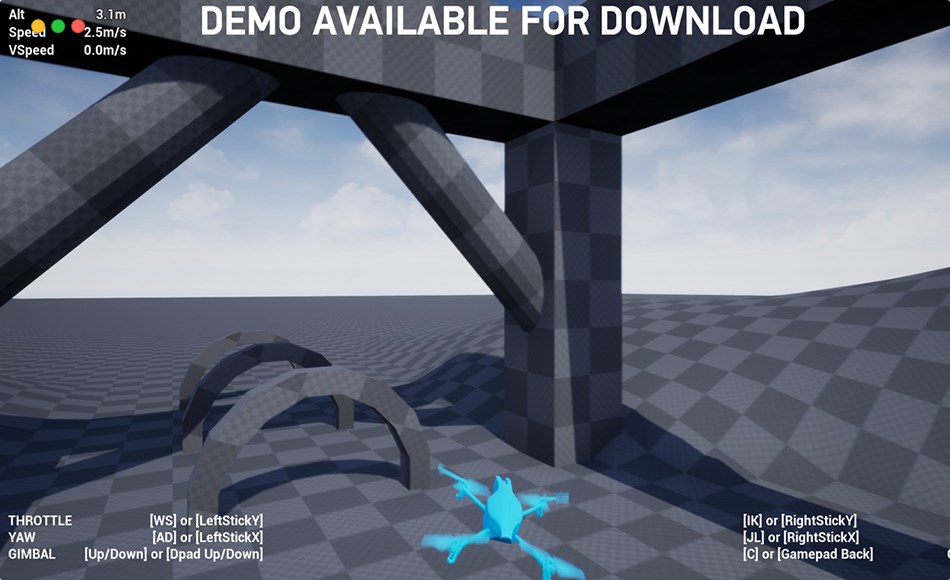 【UE5】无人机模拟器 Physically Accurate Quadcopter