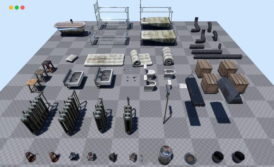 【UE4/5】城市室内道具包 Urban Interior Props Pack