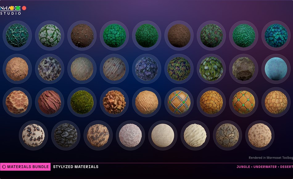【UE5】风格化材质包 Stylized 250 Materials Bundle
