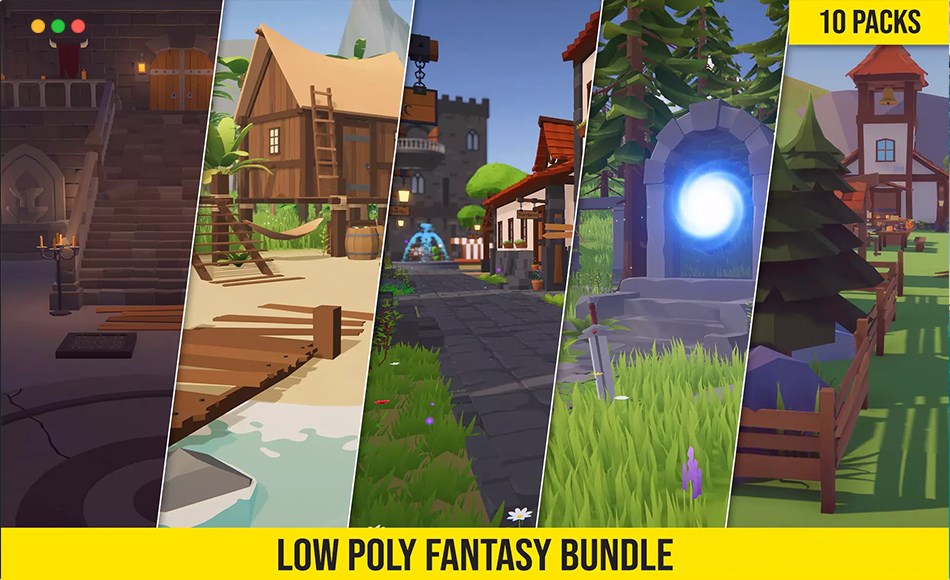 Unity资产 – 风格化场景包 Low Poly Fantasy Bundle
