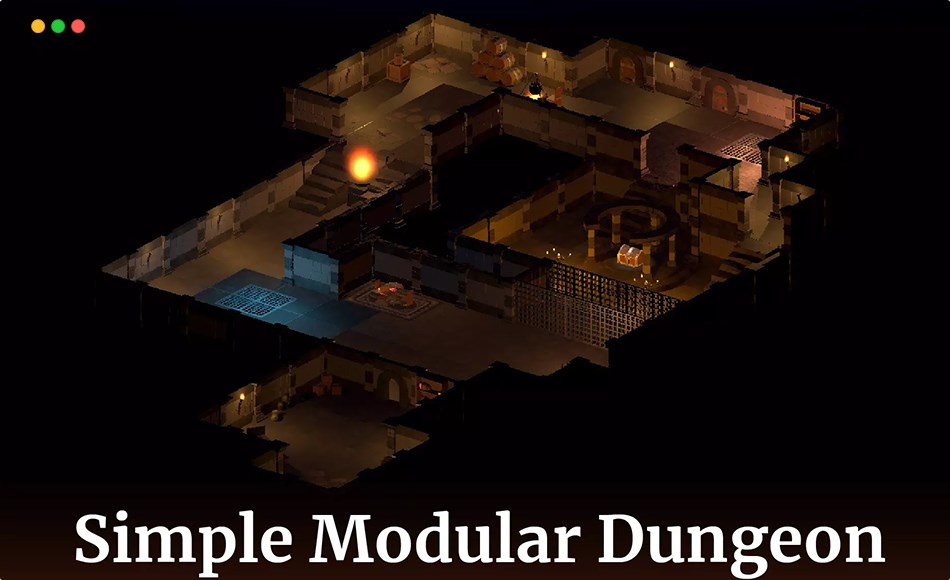 Unity资产 – 模块化地牢 Simple Modular Dungeon