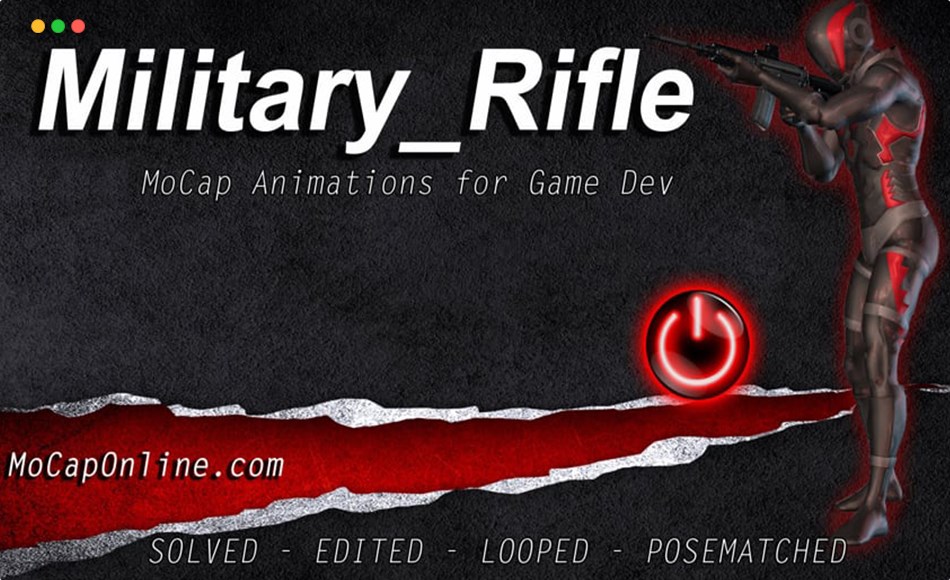 Unity动画 – 步枪动画 RIFLE Basic – Mocap Animation Pack