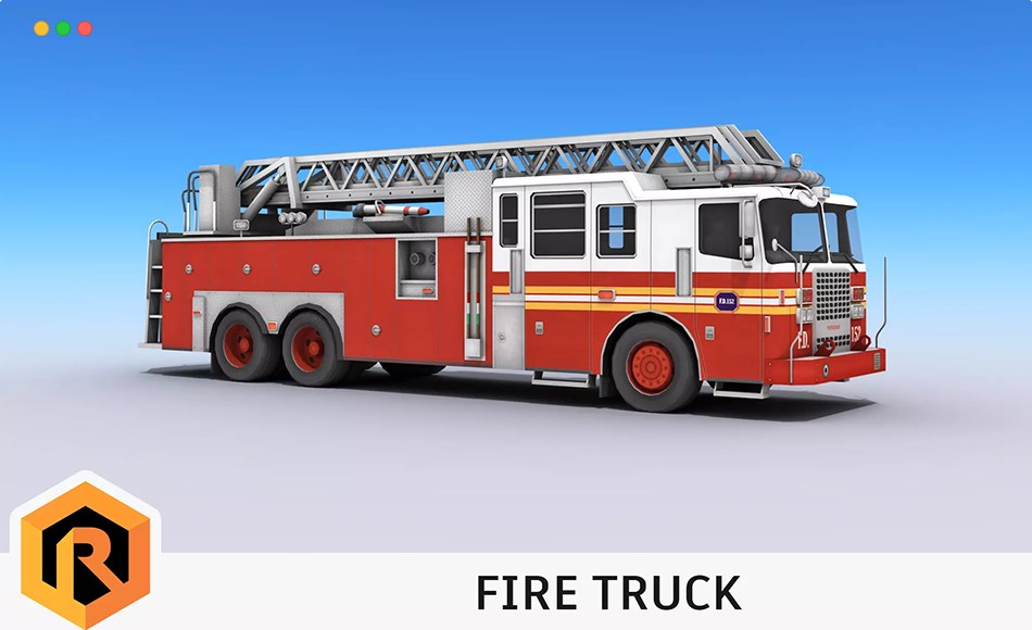 Unity资产 – 消防车 Fire Truck