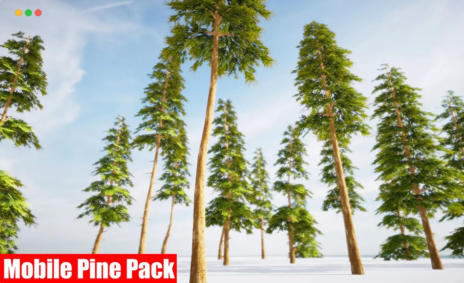 Unity植物 – 松树资产包 Mobile Pine Pack