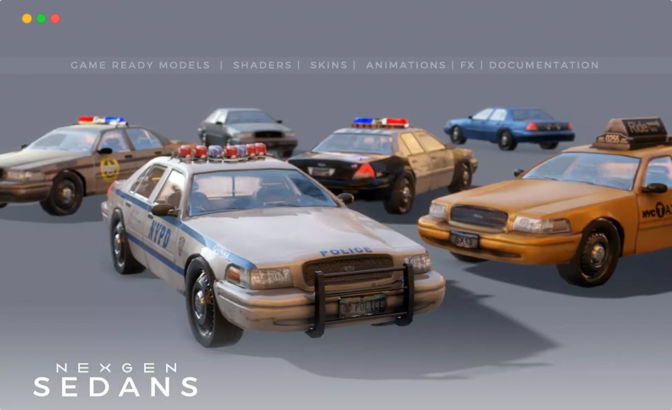 Unity资产 – 美国轿车 NexGen – American Sedans