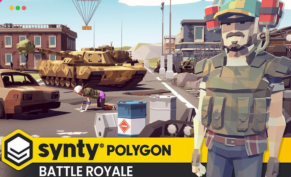 Unity场景 – 风格化军事基地场景 POLYGON Battle Royale – Low Poly 3D Art