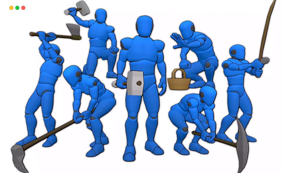 Unity动画 – 村民动画 Human Villager Animations