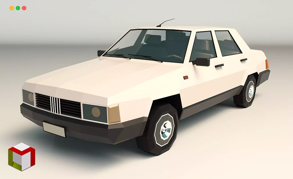 Unity资产 – 风格化轿车 Low Poly Sedan Car 07