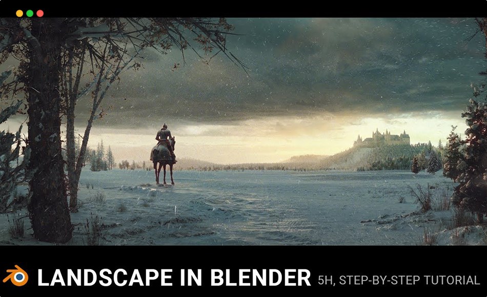 【中文字幕】写实景观场景创建教程 Landscape In Blender Tutorial + Smart (And Low-Poly) Trees