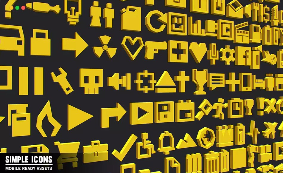 Unity资产 – 卡通图标资产 Simple Icons – Cartoon assets