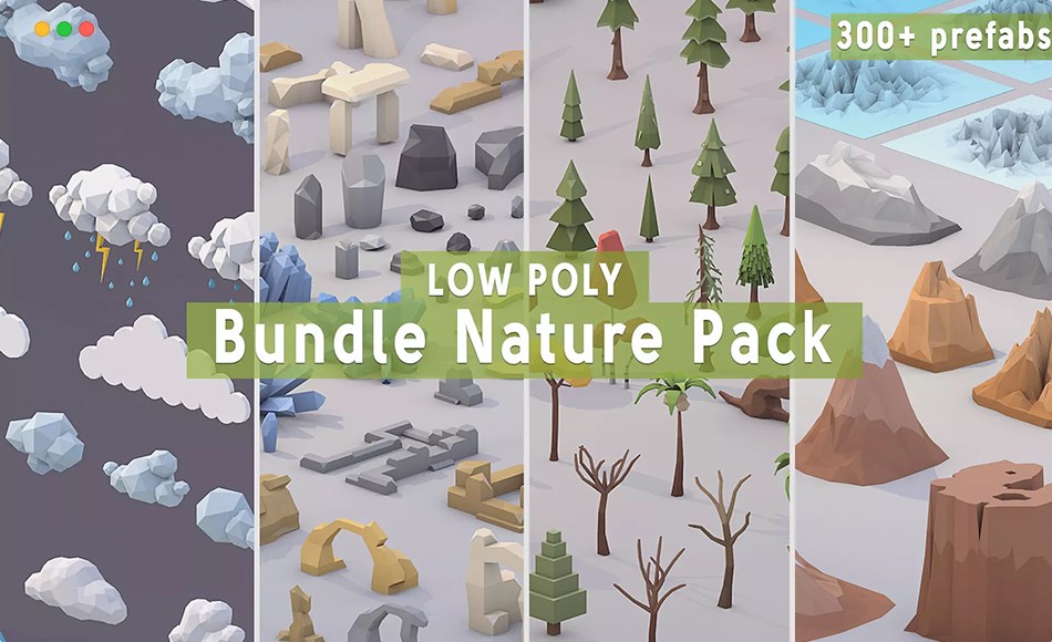 Unity资产 – 风格化自然包 Low Poly Bundle Nature Pack
