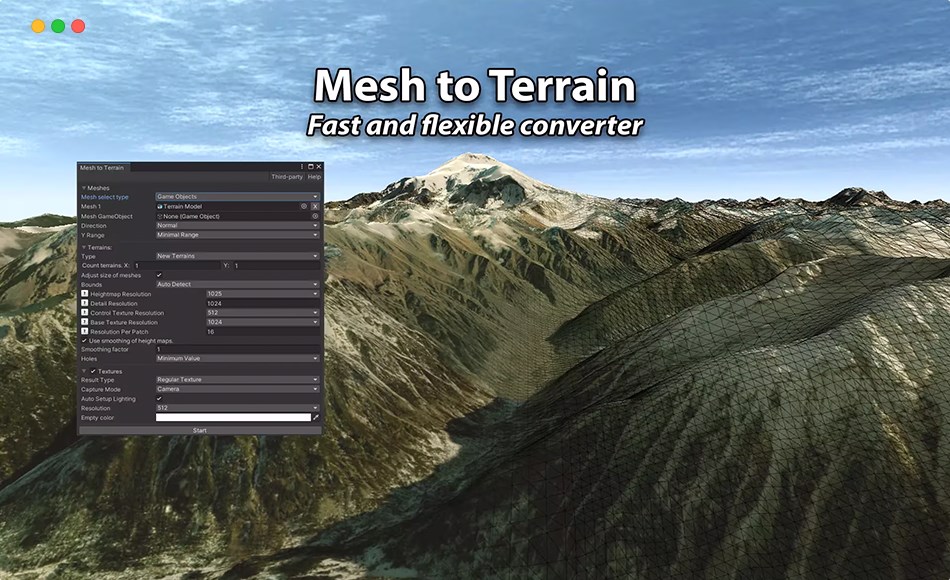 【更新】Unity插件 – 模型转地形插件 Mesh to Terrain