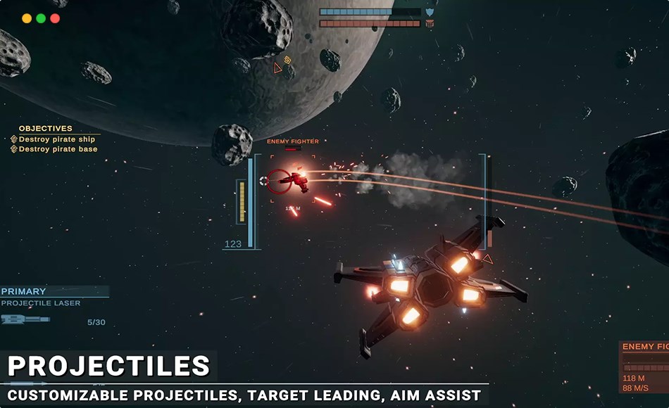 Unity开发 – 太空战舰射击战斗游戏开发模板 Space Combat Kit