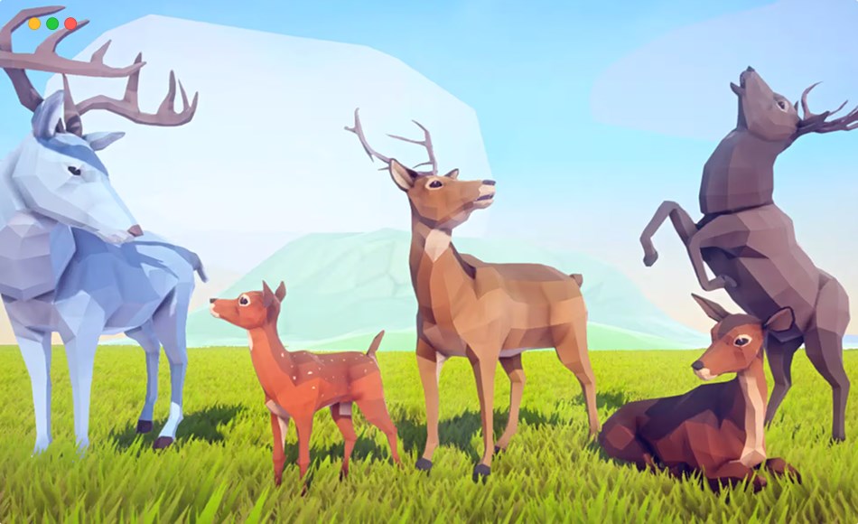 Unity动画 – 风格化卡通鹿 Poly Art: Deer Unity动画 – 风格化卡通鹿 Poly Art: Deer
