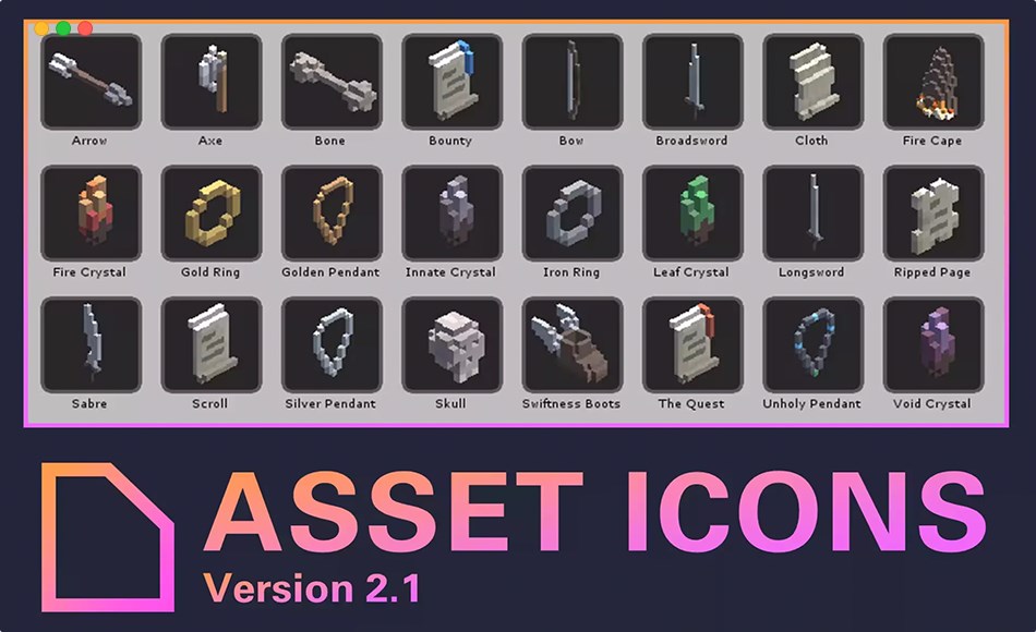 Unity资产 – 游戏图标资产 AssetIcons