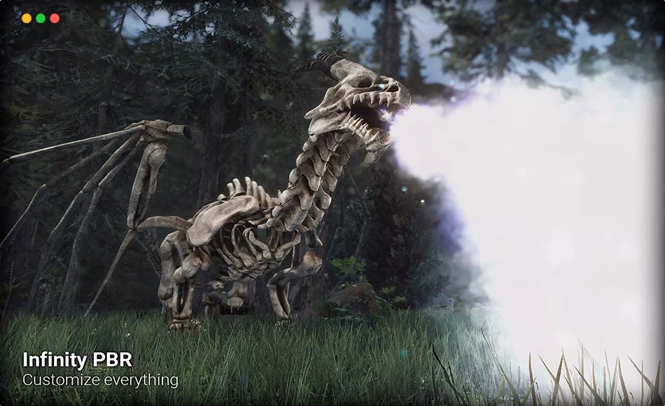 Unity角色 – 骷髅龙奇幻扮演游戏 Dragon Skeleton – Fantasy RPG