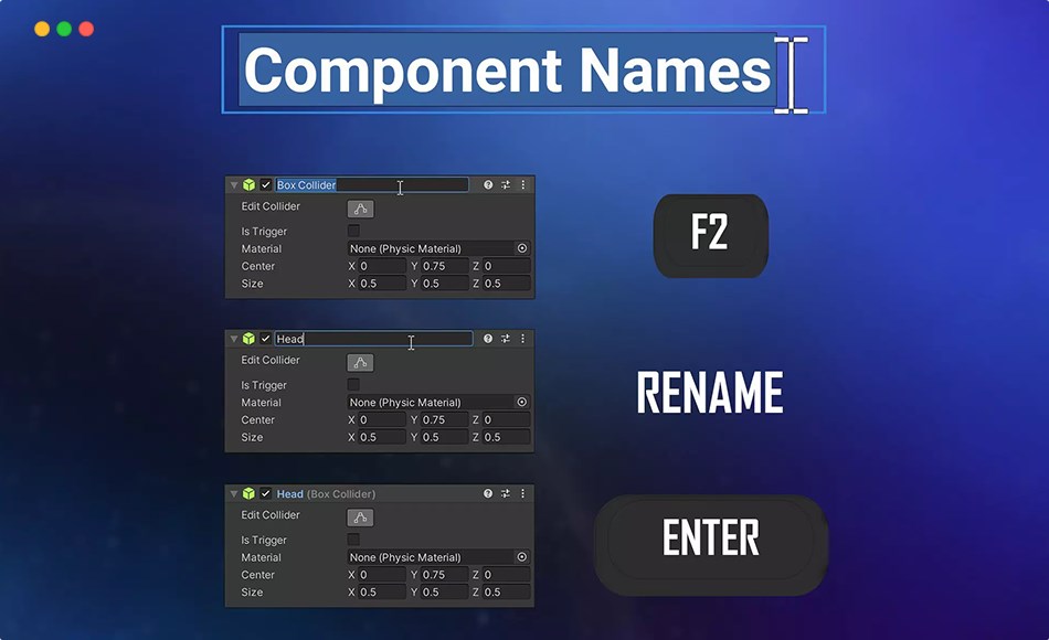 【更新】Unity插件 – 组件名称插件 Component Names