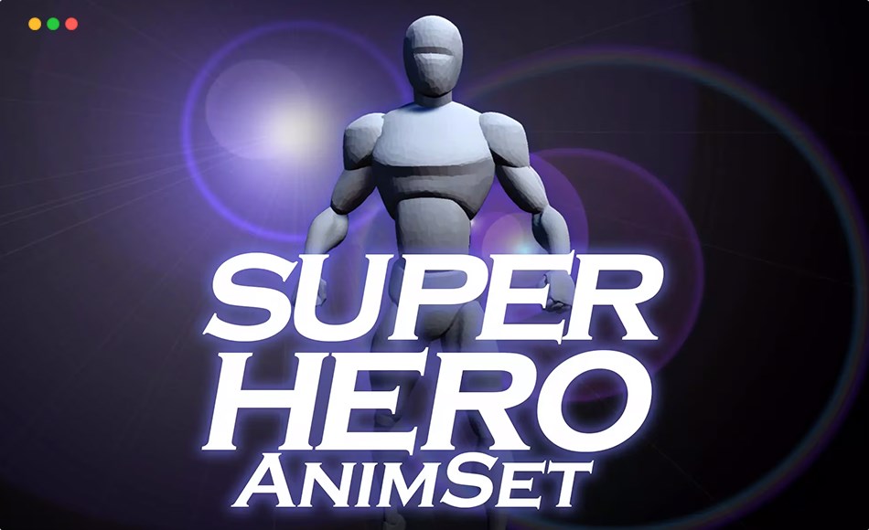 Unity动画 – 英雄角色动作动画包 superhero animset
