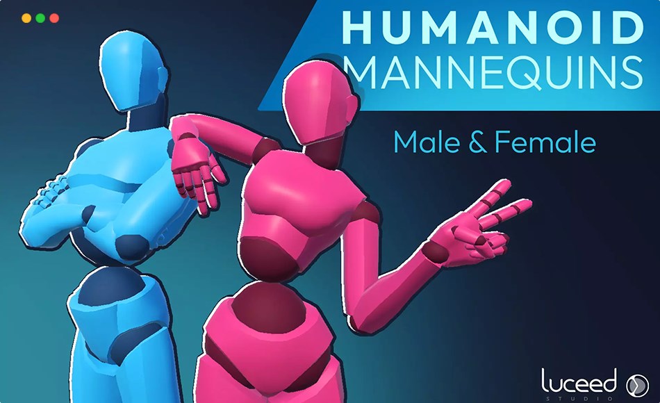 Unity资产 – 人形模特 Humanoid Mannequins
