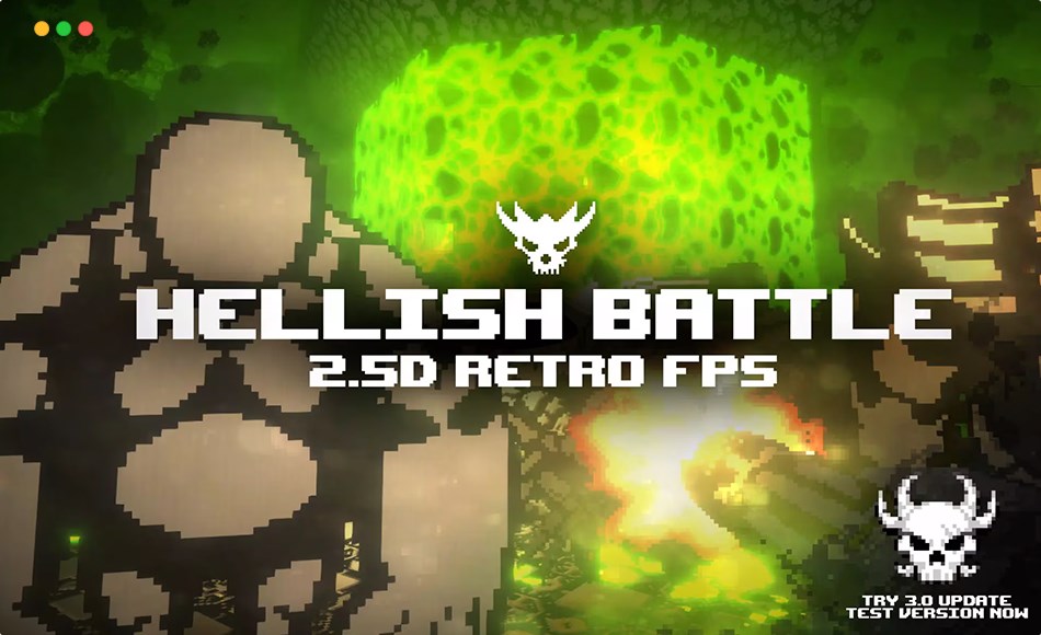 Unity资产 – 复古第一人称游戏 Hellish Battle – 2.5D Retro FPS