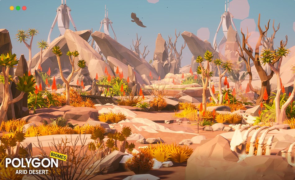 【UE4/5】风格化干旱沙漠 POLYGON – Arid Desert – Nature Biomes