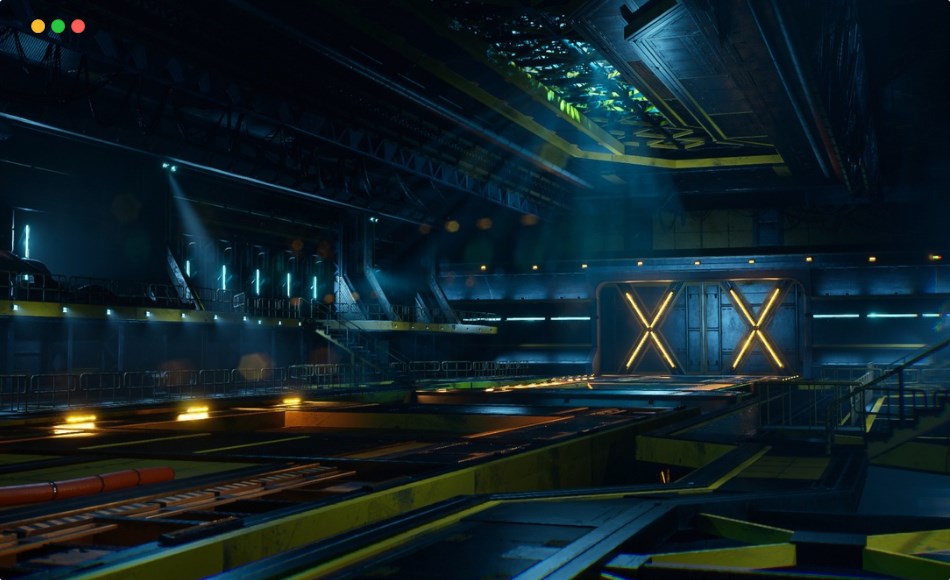 【UE5】科幻机库 Sci-Fi Hangar