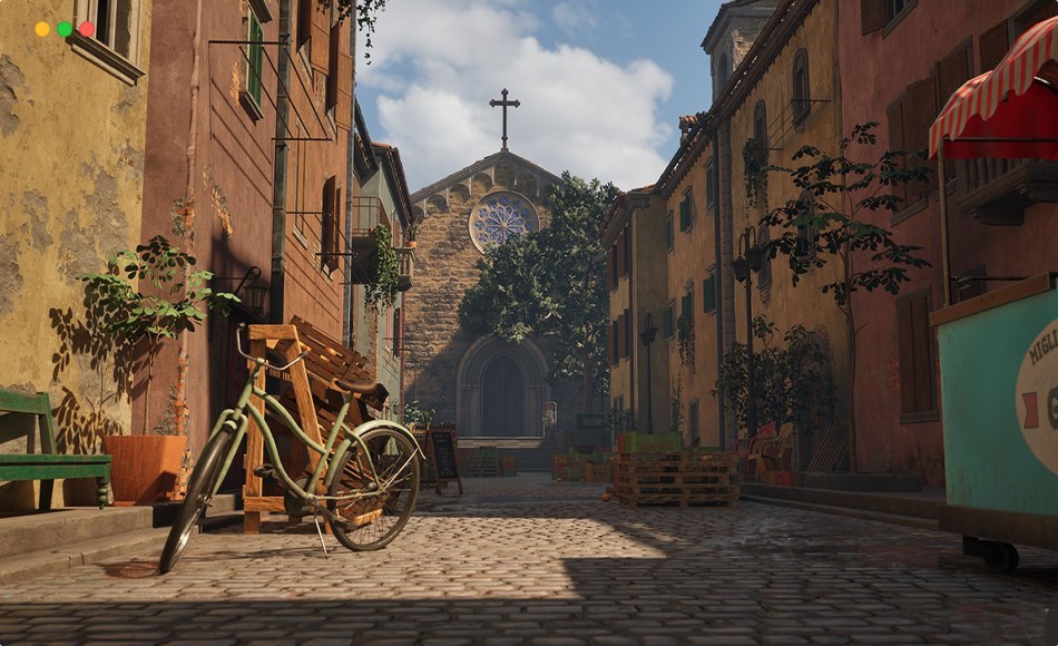 【UE5】意大利小巷环境 Italian Alley Environment ( Italian Alley House Building Italian House Alley )