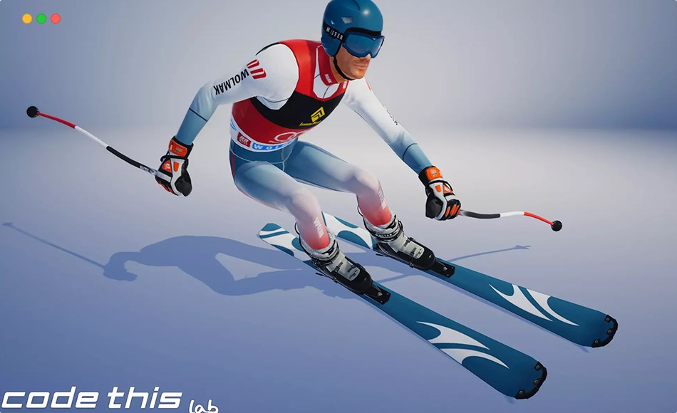 Unity动画 – 滑雪者动画 Male Skier Animated