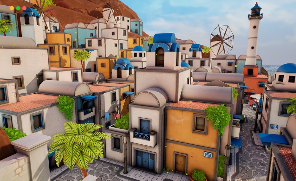 【UE5】风格化的希腊岛 Stylized Greek Island ( Stylized Greek Island Greek Island Island Low Poly 3D )