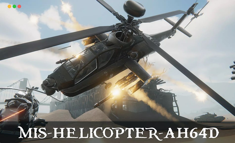 Unity插件 – 直升机模拟器插件 MIS-Helicopter-AH64D