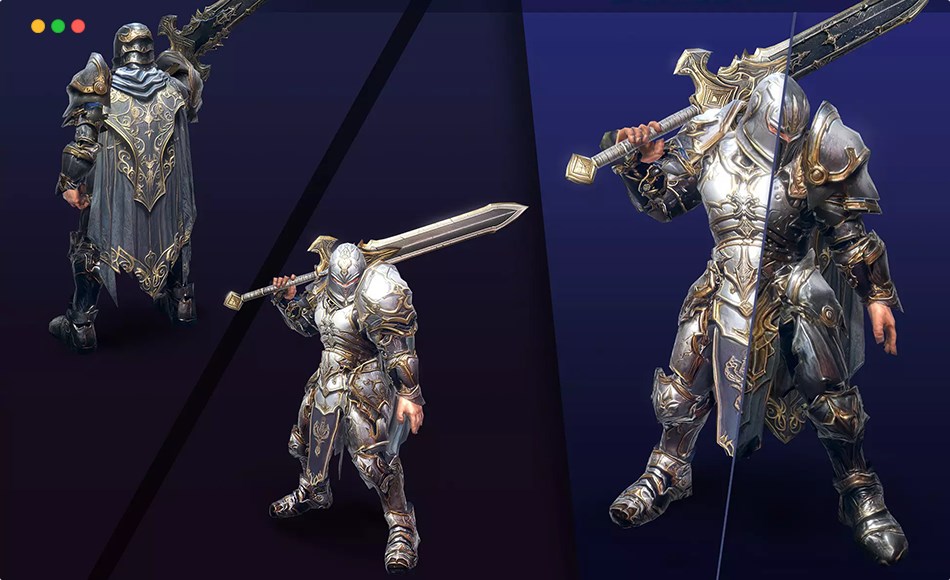 Unity角色 – 风格化骑士角色 Stylized Human Knight