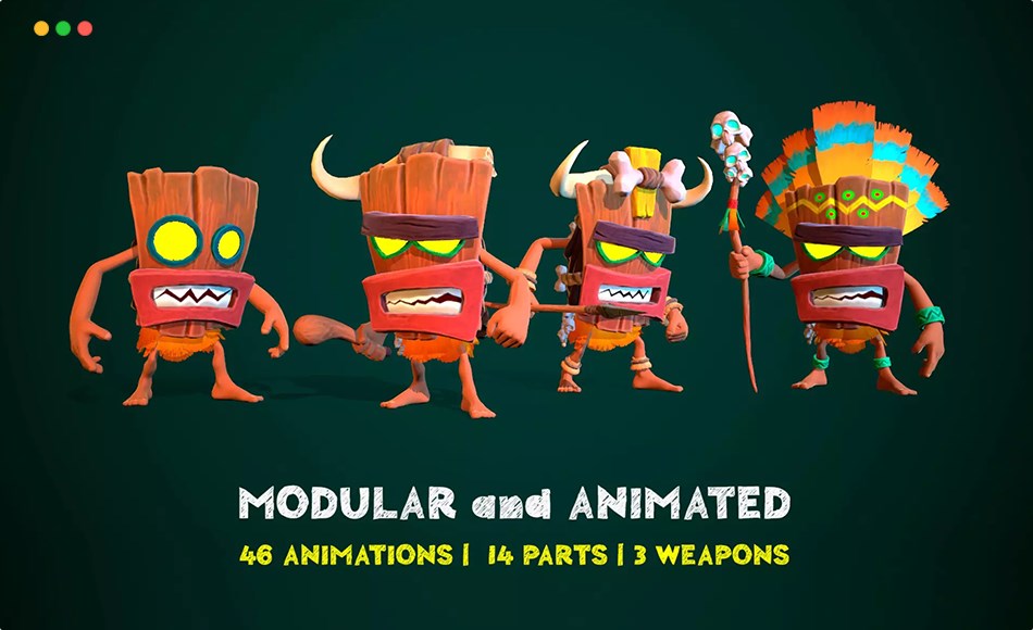 Unity角色 – 风格化卡通野人 Wildman