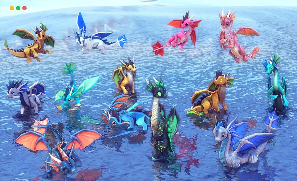 Unity动画 – 卡通小飞龙 Little Dragons: Sea