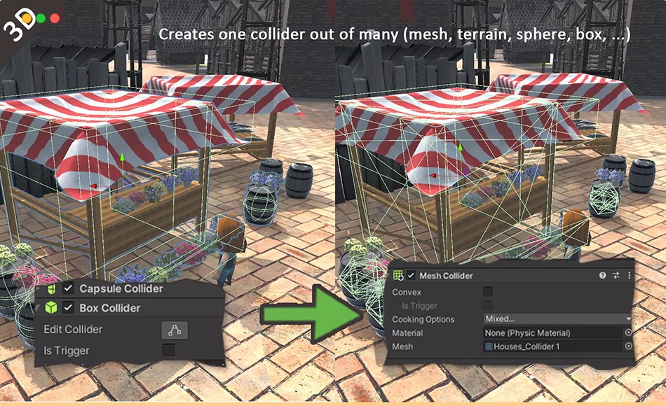 Unity插件 – 物体碰撞创建插件 3D Collider Utility Lite – Merge and Combine