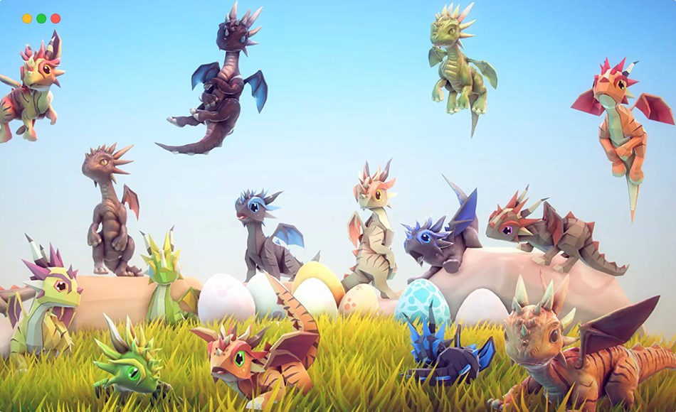 Unity动画 – 卡通小飞龙 Little Dragons: Tiger