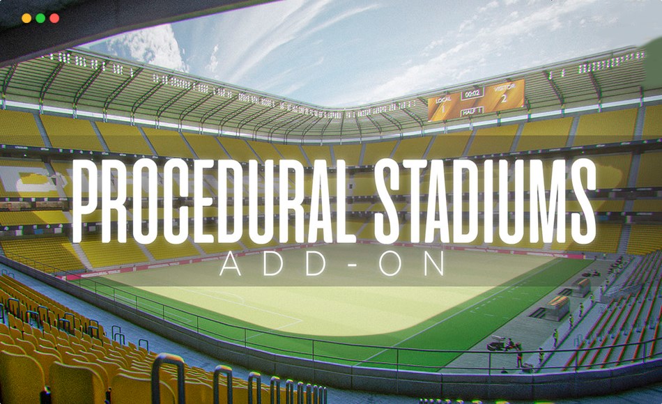 Blender插件 – 程序化体育场 Procedural Stadiums