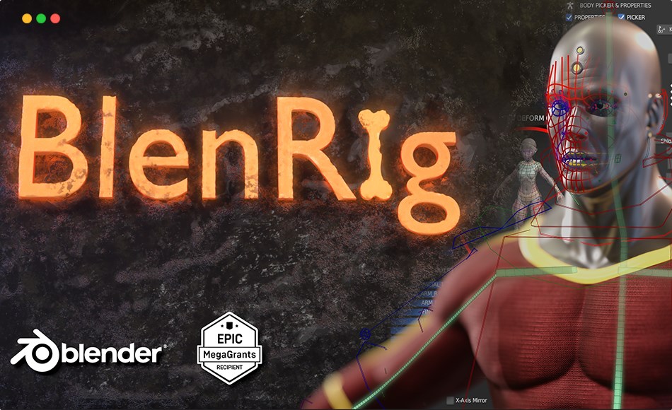 Blender插件 – 交互式绑定系统 Blenrig 6