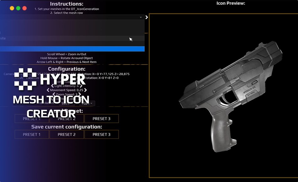 【UE5】图标生成系统 Hyper Mesh to Icon Creator V2