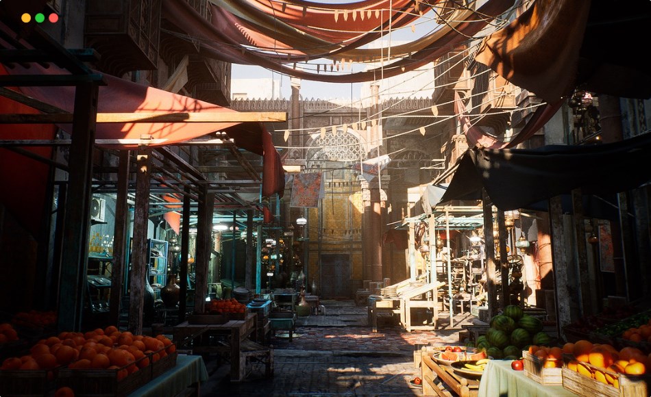 【UE5】城市街道环境 Market Street Environment Kit