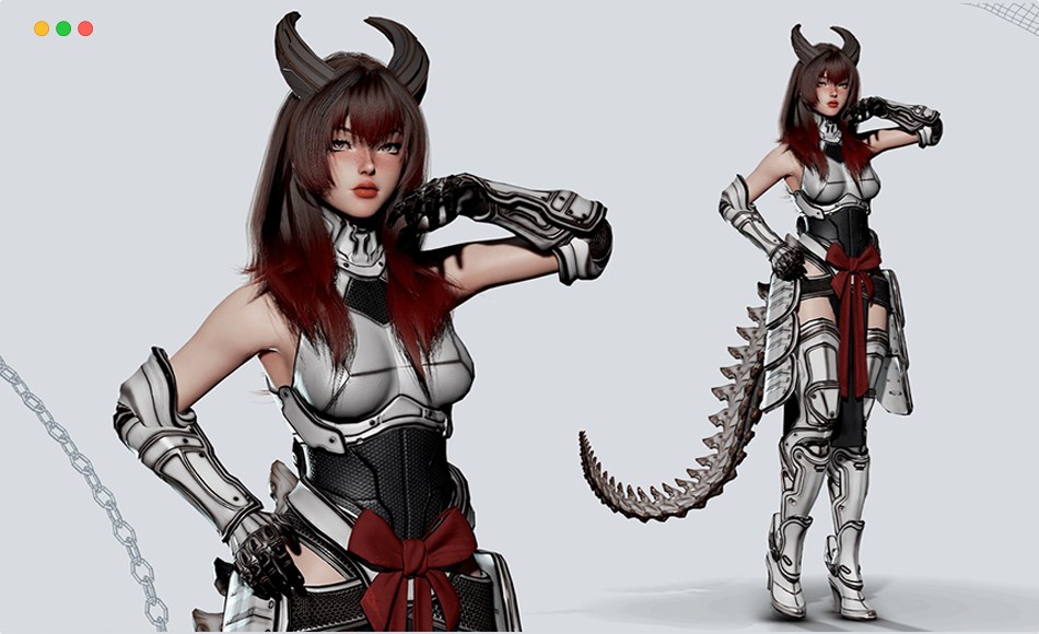 【UE5】游戏角色 Cosmo Dragon Girl